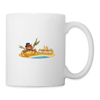 Krabbe mit Freundin - Verlobungsgeschenk - Tasse - Weiß - Rechts