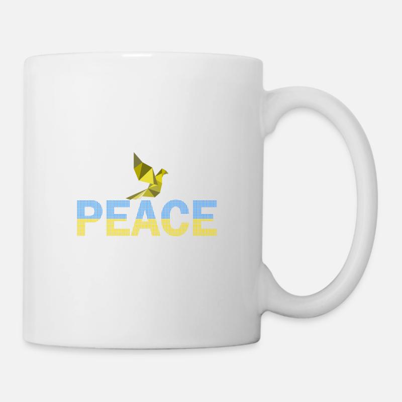 Peace Dove Dot Design - Tasse - Weiß