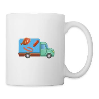 Delivery service meat and sausage cart - Mug - white - Right