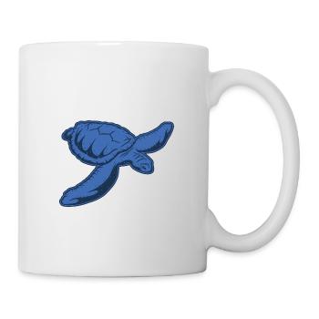 Wasserschildkröte - Tasse - Weiß - Rechts