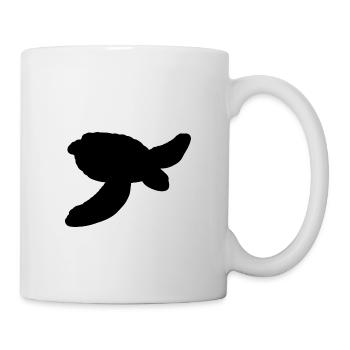Wasserschildkröte Umriss - Tasse - Weiß - Rechts