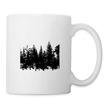 Wald Umriss - Tasse - Weiß - Rechts