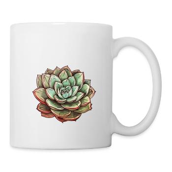 Succulent cactus cactus botany plant garden - Mug - white - Right