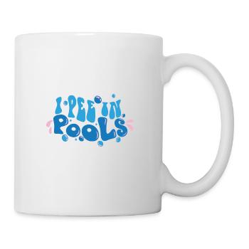 Peeing In Pools Funny I Pee In Pools Humor - Tasse - Weiß - Rechts