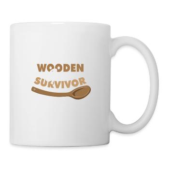Proud Italian Funny Wooden Spoon Survivor Meme - Tasse - Weiß - Rechts