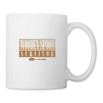 Wooden Spoon Survivor Meme Funny Italian - Tasse - Weiß - Rechts