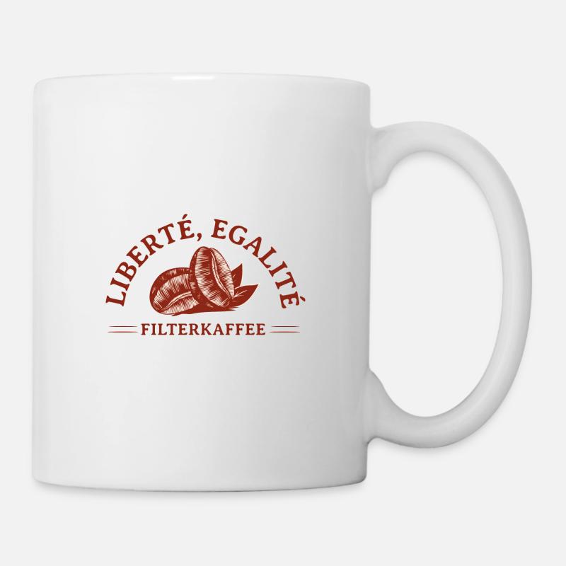 Kaffee und Frankreich Fans - Tasse - Weiß