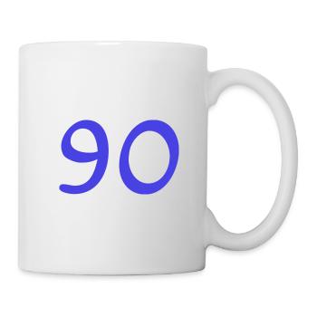 90. 90 YEARS. 90TH ANNIVERSARY. 90TH ANNIVERSARY. - Mug - white - Right