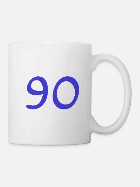 90. 90 JAHRE. 90-JÄHRIGES JUBILÄUM. 90-JÄHRIGES JUBILÄUM. - Tasse - Weiß
