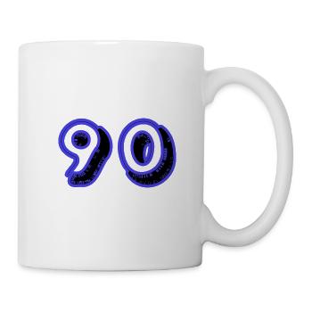 90. 90 ANS. 90e ANNIVERSAIRE. ANNIVERSAIRE 90 ANS. - Mug blanc - blanc - Droite