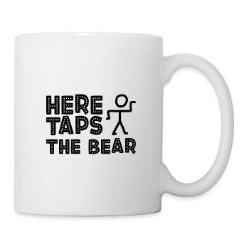 Hier steppt der Bär - Tasse - Weiß - Rechts