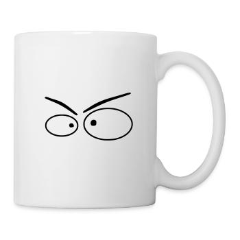 Crazy Augen - Tasse - Weiß - Rechts