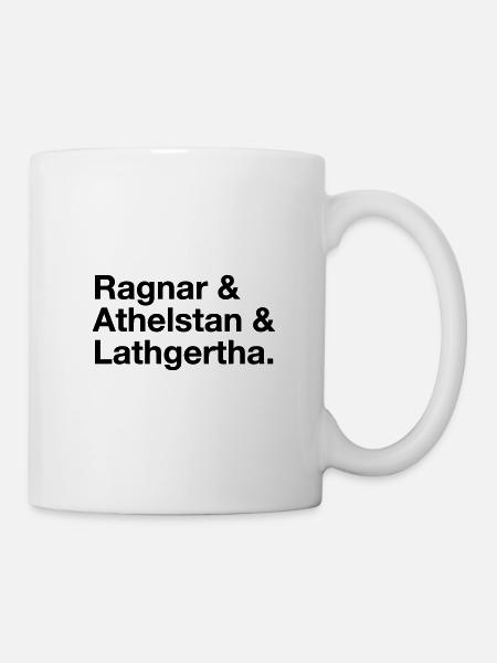 Ragnar & Athelstan & Lathgertha - Tasse - Weiß