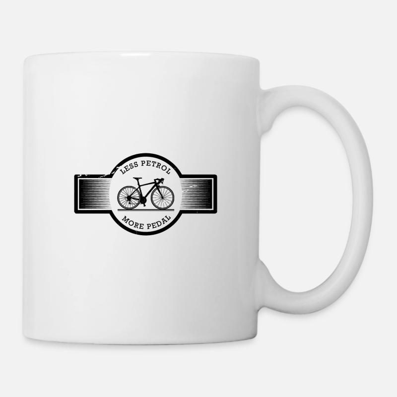 Moins d’essence Plus d’insigne de pédale RoB - Premium Shi - Mug blanc - blanc