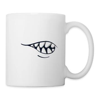 Abbildung Celka Mund Grimasse grr v1 - Tasse - Weiß - Rechts