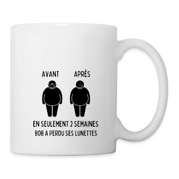 avant après - Mug blanc - blanc - Droite