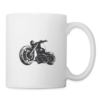 Motocyclette - Mug blanc - blanc - Droite