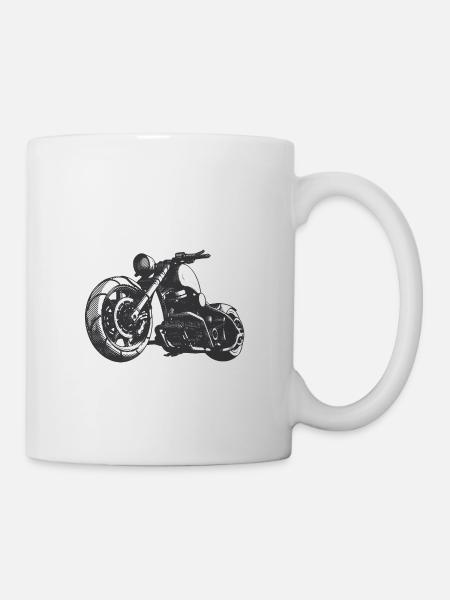 Motorrad - Tasse - Weiß