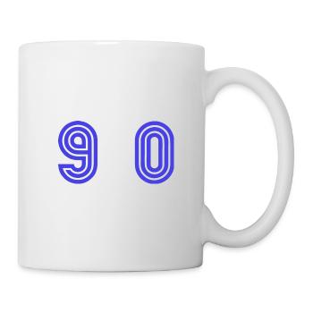 90. 90 ANS. 90e ANNIVERSAIRE. ANNIVERSAIRE 90 ANS. - Mug blanc - blanc - Droite