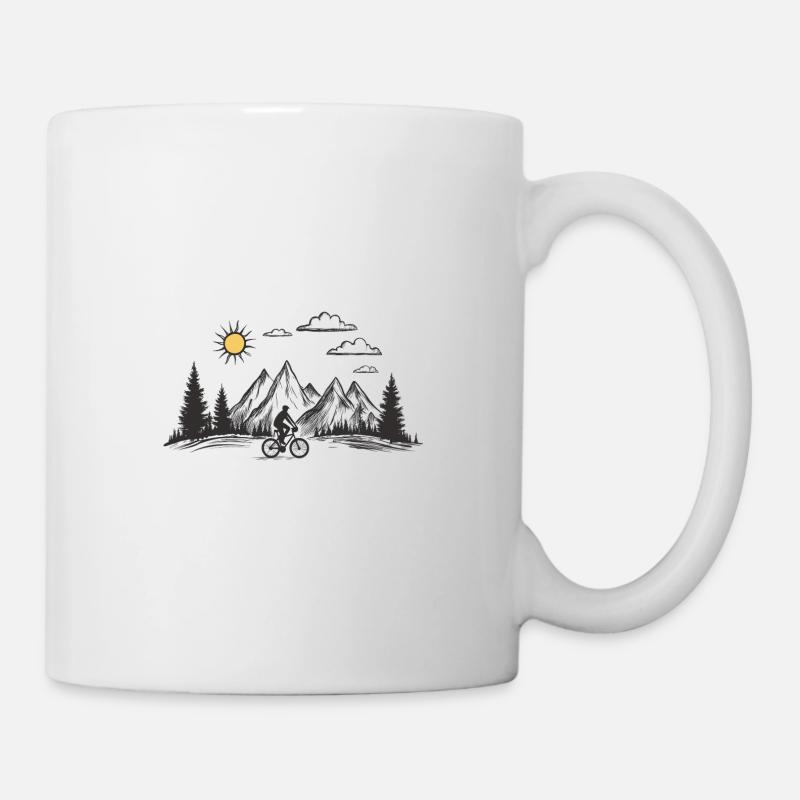 Landskab Biker - Kop/krus - hvid