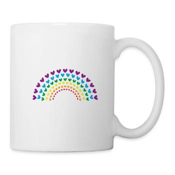 Rainbow of Hearts - Mug - white - Right