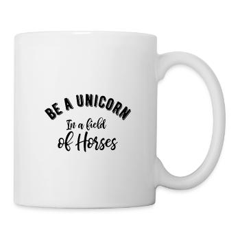 Soyez une licorne dans un champ de chevaux - Mug blanc - blanc - Droite
