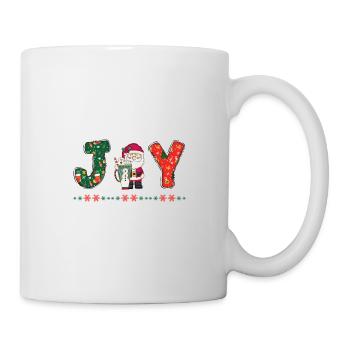 Frohe Weihnachten Weihnachtsmann Hohoho - Tasse - Weiß - Rechts