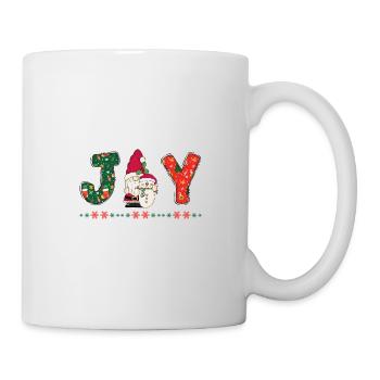 Frohe Weihnachten Weihnachtsmann Hohoho - Tasse - Weiß - Rechts