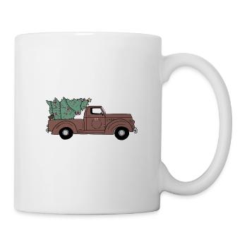 Camion de Noël - Mug blanc - blanc - Droite