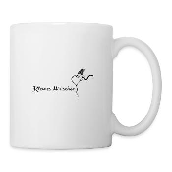 Maus kleines Mäuschen auf Luftballon - Tasse - Weiß - Rechts