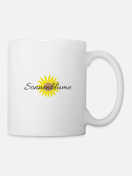 strahlende-sonnenblume - Tasse - Weiß