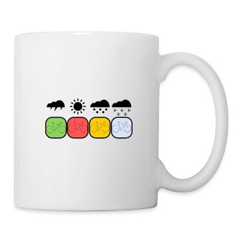 Vélo météo - Mug blanc - blanc - Droite