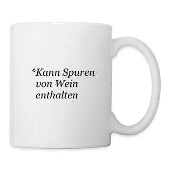 Kann Spuren von Wein enthalten - Tasse - Weiß - Rechts