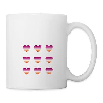 Lesbian hears - Mug - white - Right