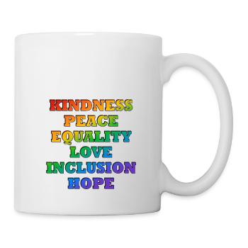 LGBTQ pride values - Mug - white - Right