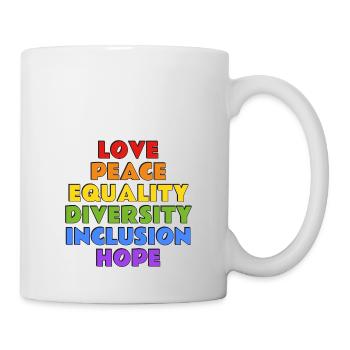 LGBTQ pride values - Mug - white - Right