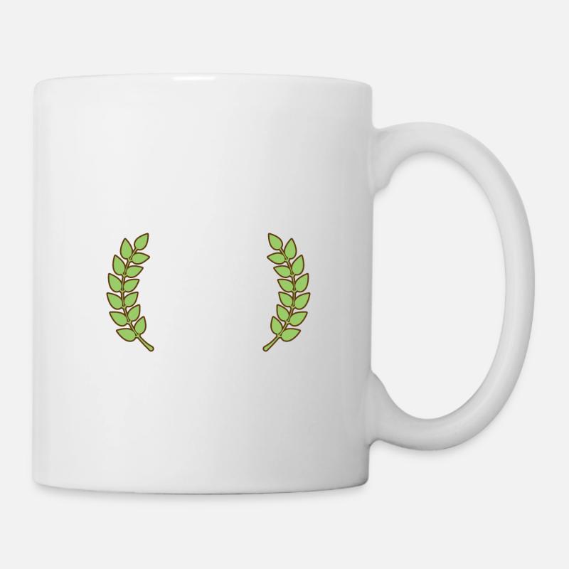 Couronne de laurier - Mug blanc - blanc