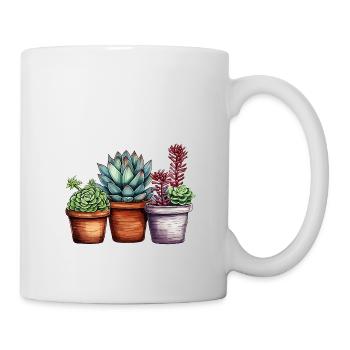 Succulent cactus cactus botany plant garden - Mug - white - Right