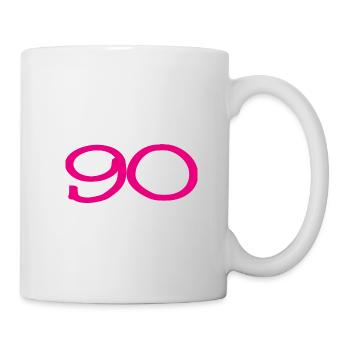 90. 90 YEARS. 90TH ANNIVERSARY. 90TH ANNIVERSARY. - Mug - white - Right