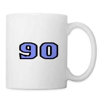 90. 90 YEARS. 90TH ANNIVERSARY. 90TH ANNIVERSARY. - Mug - white - Right