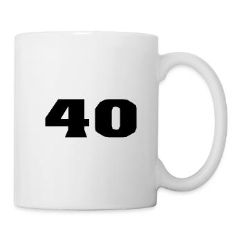 40. 40 YEARS. 40th ANNIVERSARY. 40TH ANNIVERSARY. - Mug - white - Right