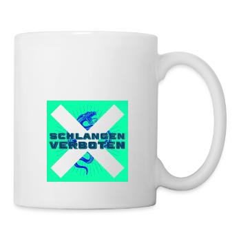 Schlangen verboten! - Tasse - Weiß - Rechts