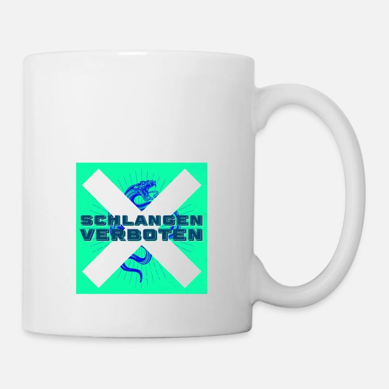 Schlangen verboten! - Tasse - Weiß