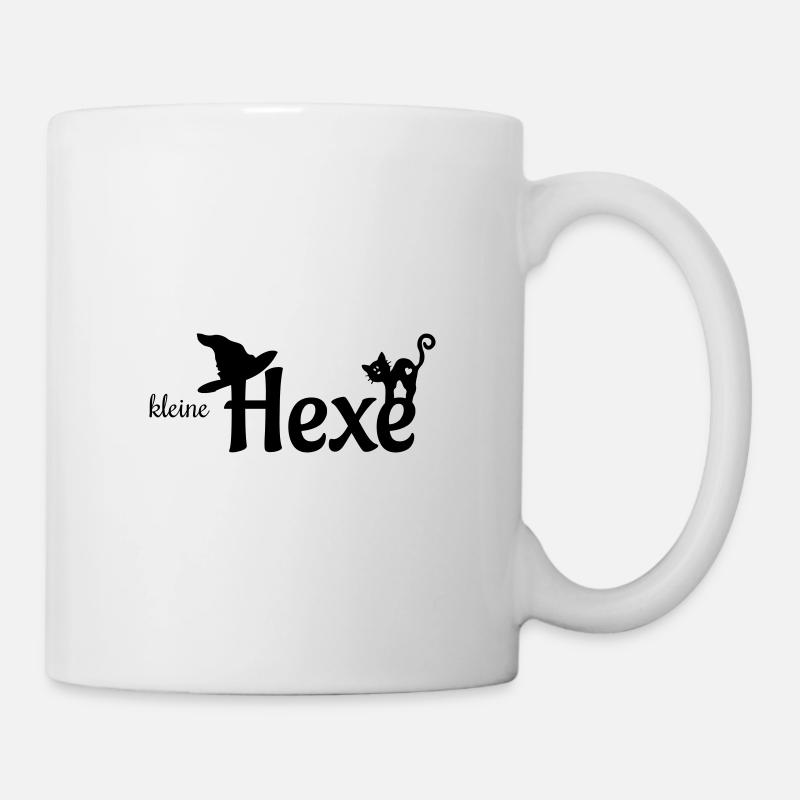 Kleine Hexe Katze und Hut - Tasse - Weiß