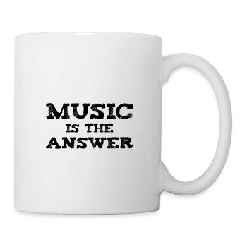 La musique est la réponse - Mug blanc - blanc - Droite