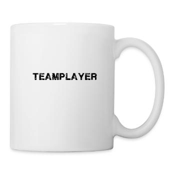 teamplayer,typo,schriftzug,schrift,schwarz - Tasse - Weiß - Rechts