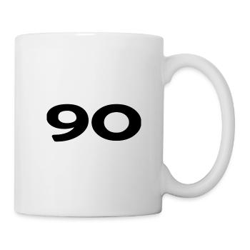90. 90 ANS. 90e ANNIVERSAIRE. ANNIVERSAIRE 90 ANS. - Mug blanc - blanc - Droite