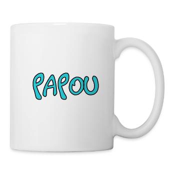 PAPOU. PAPA. FÊTE DES PÈRES. BONNE FÊTE PAPA - Mug blanc - blanc - Droite