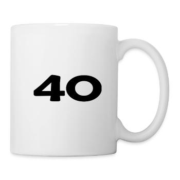 40. 40 YEARS. 40th ANNIVERSARY. 40TH ANNIVERSARY. - Mug - white - Right