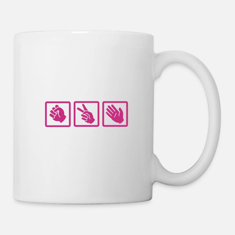 pierre - feuille - ciseaux v2 - Mug blanc - blanc